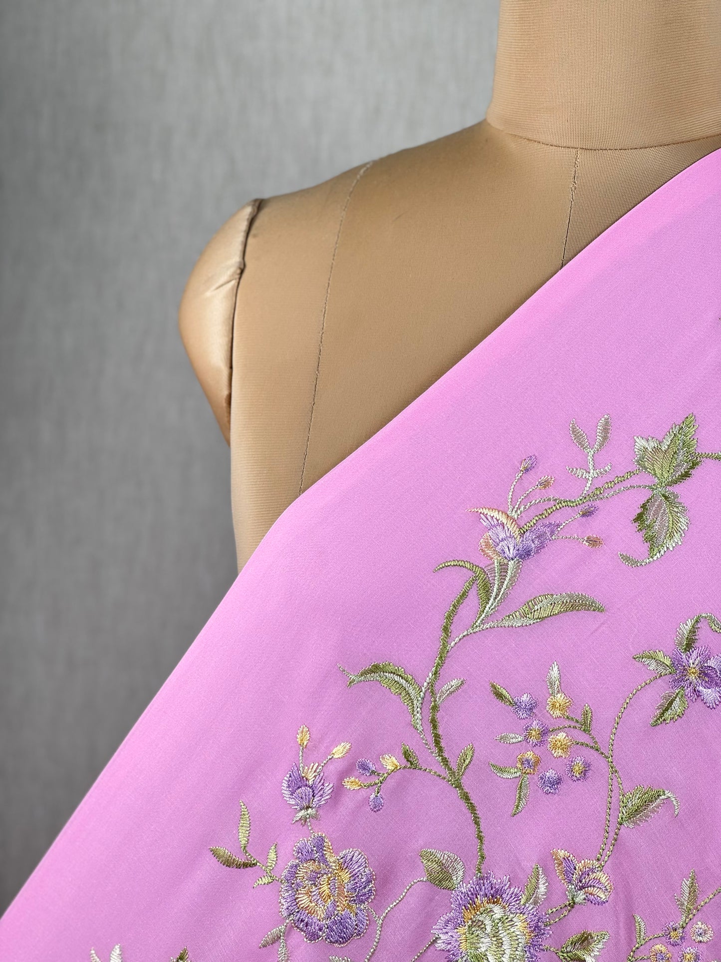 Embroidered Voile Cotton Fabric