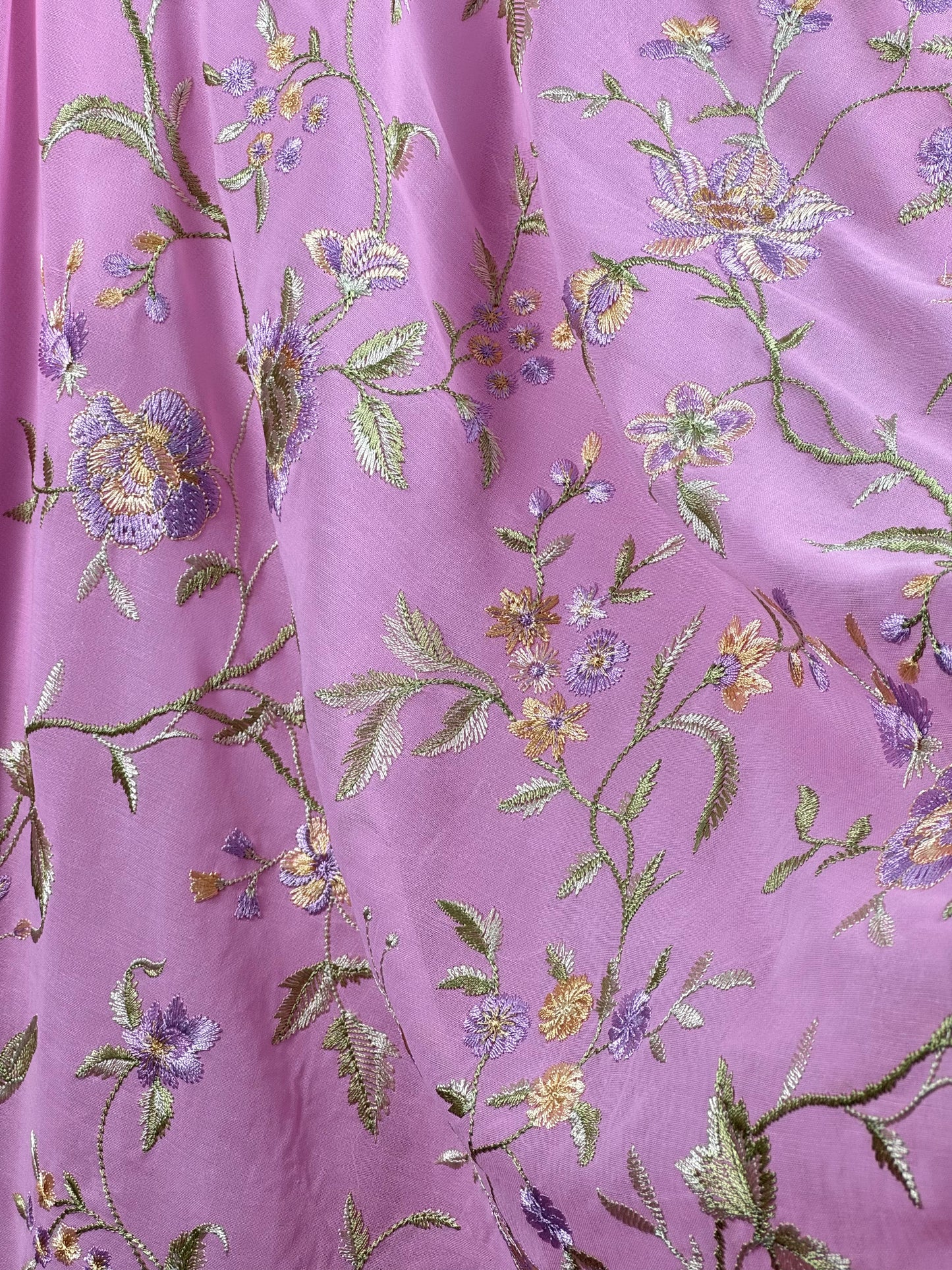 Embroidered Voile Cotton Fabric
