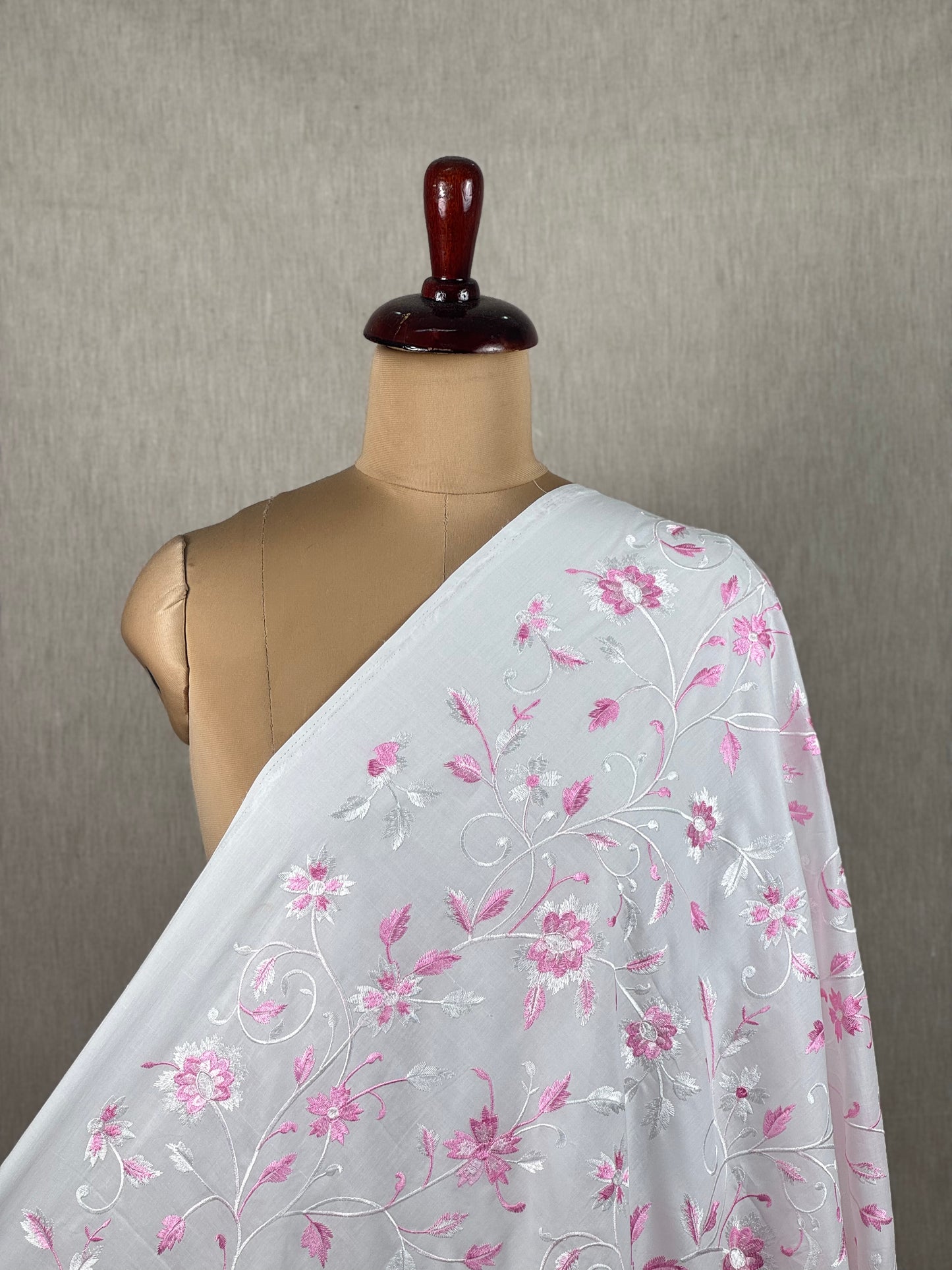 Embroidered Voile Cotton Fabric