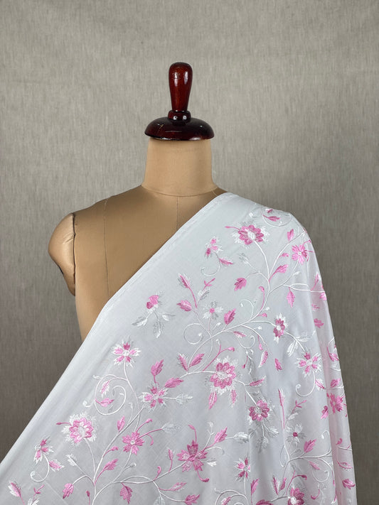 Embroidered Voile Cotton Fabric