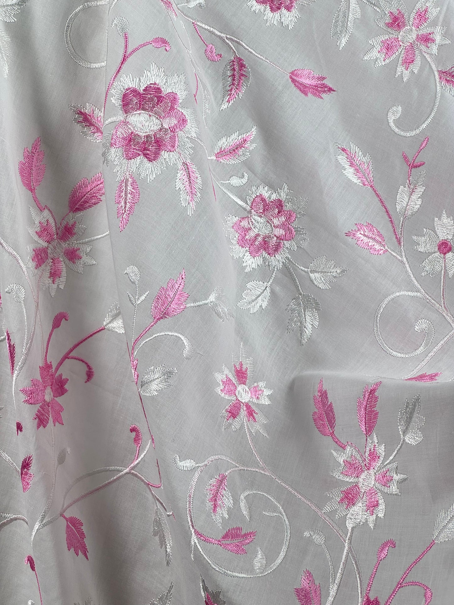 Embroidered Voile Cotton Fabric