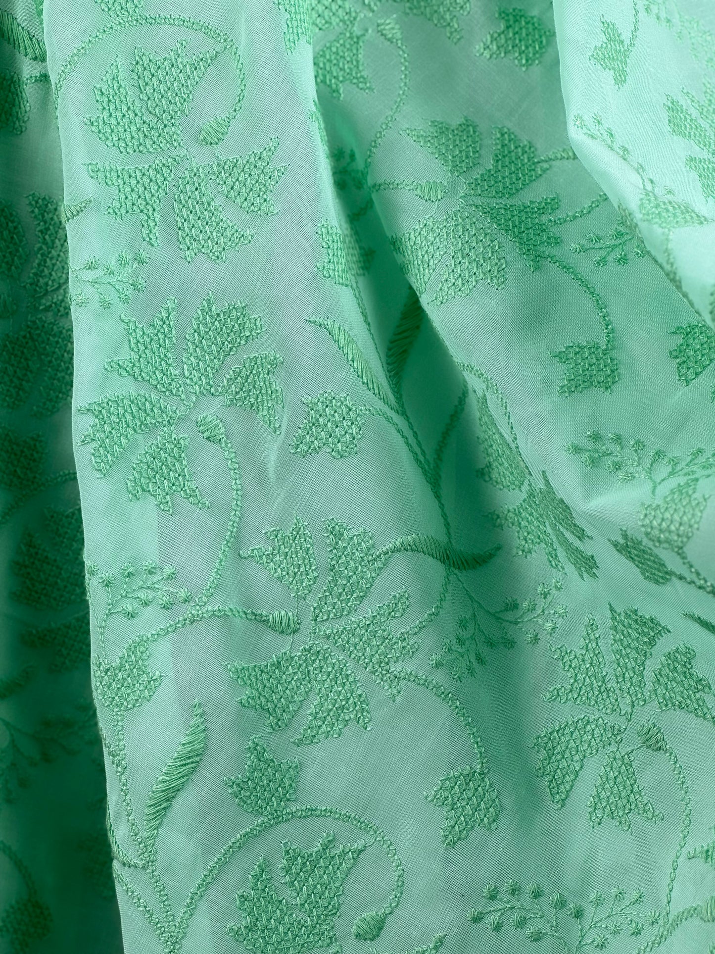 Embroidered Voile Cotton Fabric