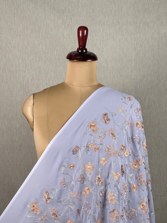 Embroidered Voile Cotton Fabric