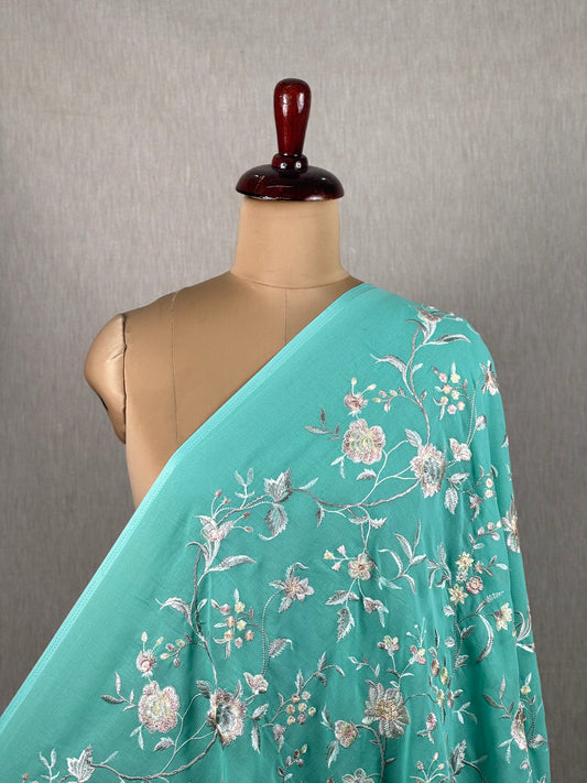Embroidered Voile Cotton Fabric