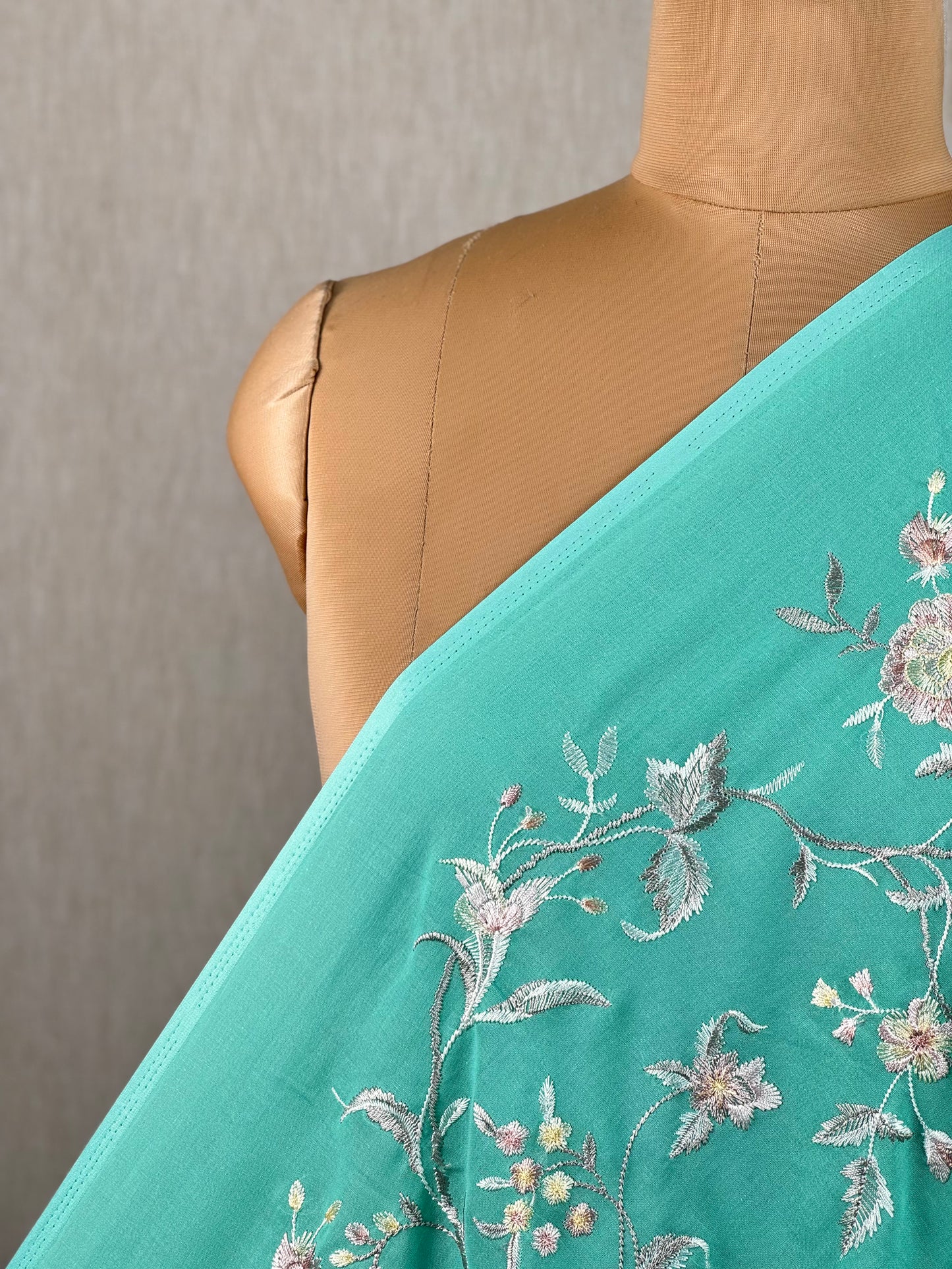 Embroidered Voile Cotton Fabric