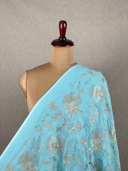 Embroidered Voile Cotton Fabric