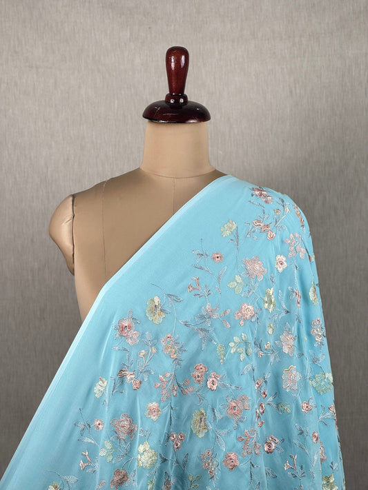 Embroidered Voile Cotton Fabric