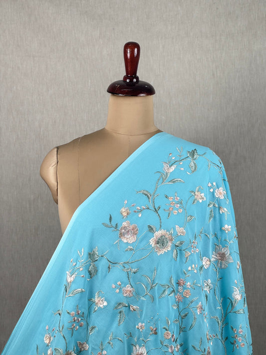 Embroidered Voile Cotton Fabric