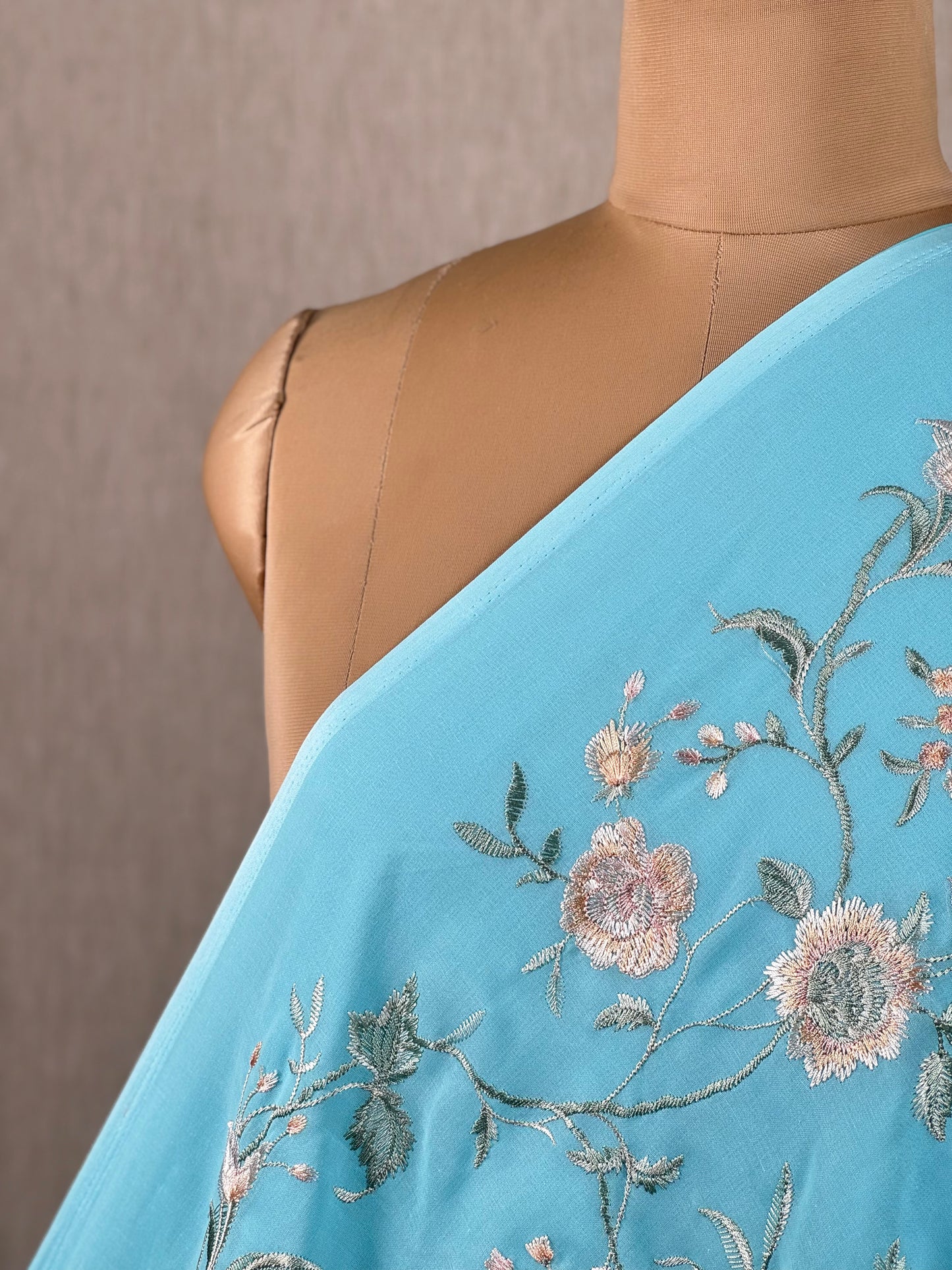 Embroidered Voile Cotton Fabric