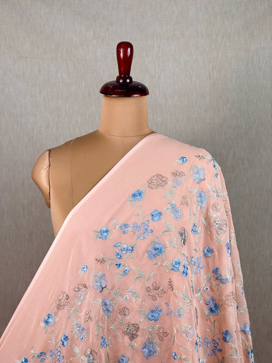 Embroidered Voile Cotton Fabric