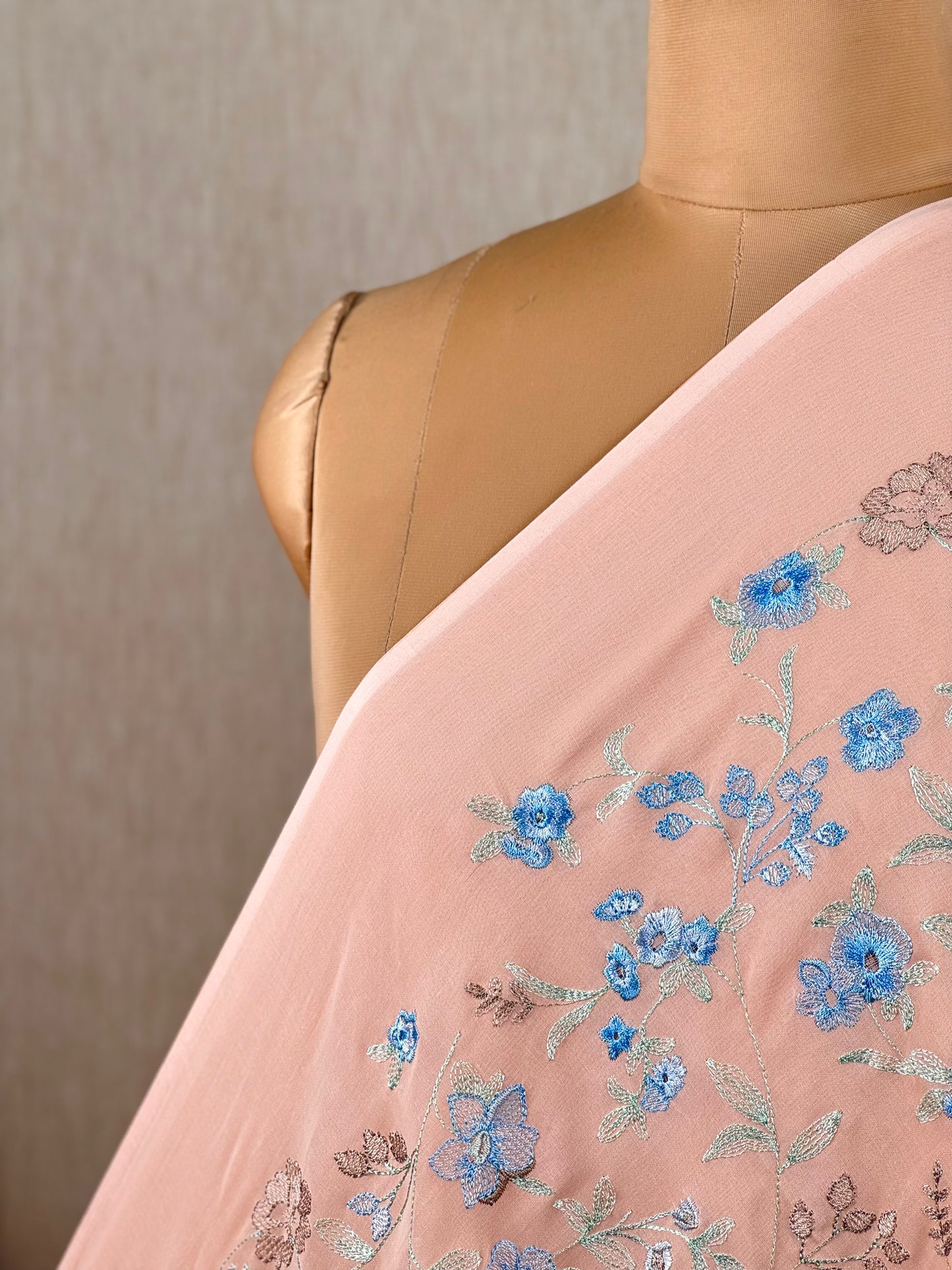Embroidered Voile Cotton Fabric