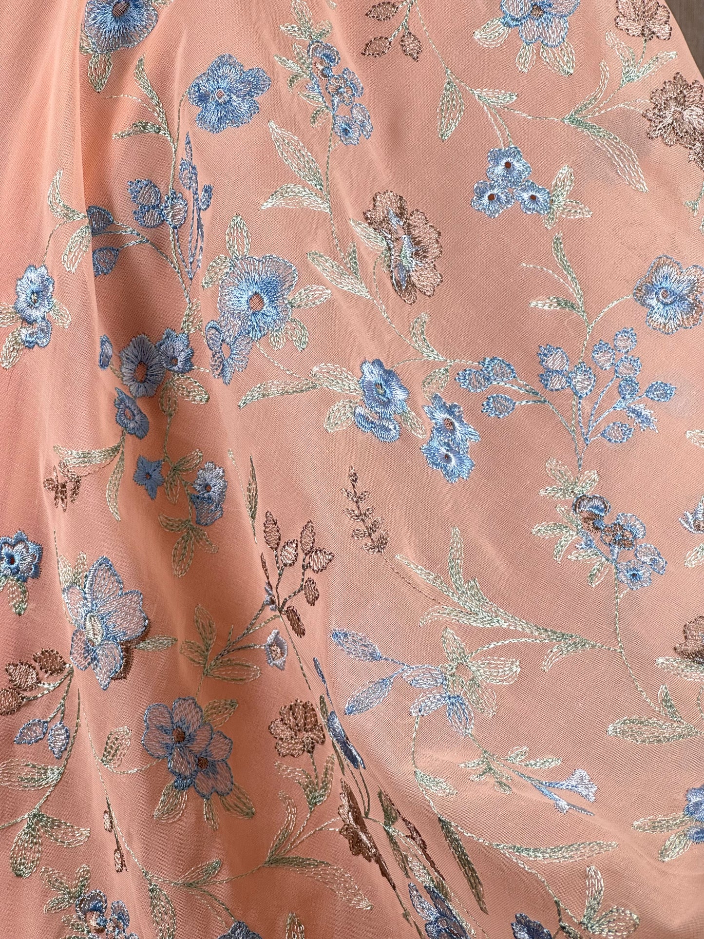 Embroidered Voile Cotton Fabric