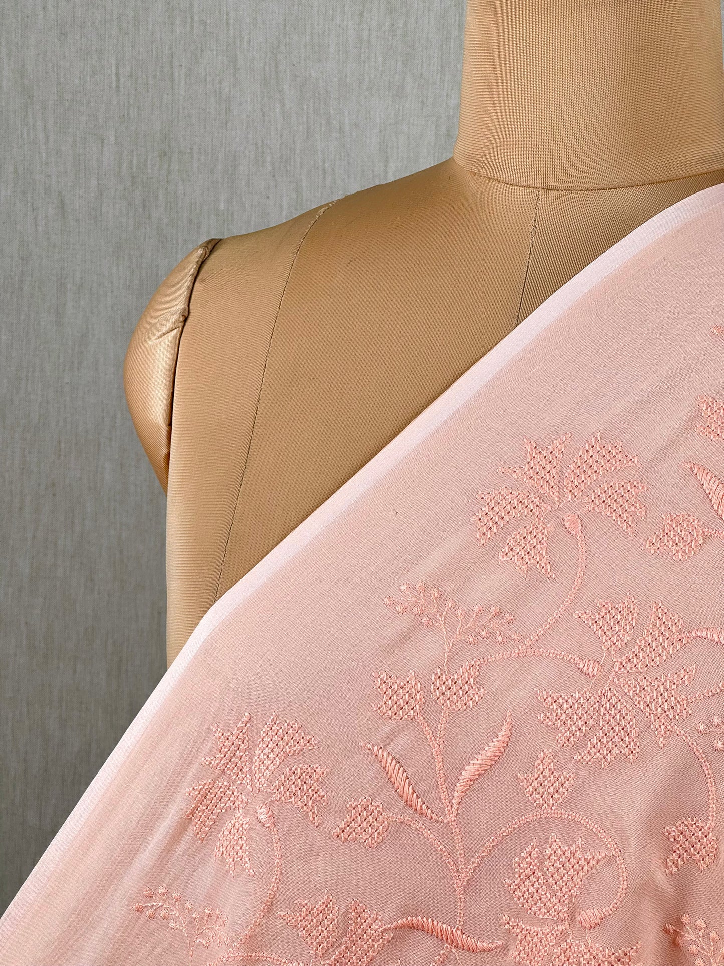 Embroidered Voile cotton Fabric