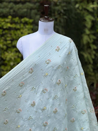 Embroidered 40gm Banarasi Chanderi Fabric