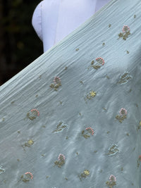 Embroidered 40gm Banarasi Chanderi Fabric