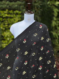 Embroidered 40gm Banarasi Chanderi Fabric