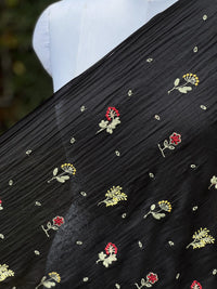 Embroidered 40gm Banarasi Chanderi Fabric
