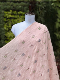 Embroidered 40gm Banarasi Chanderi Fabric