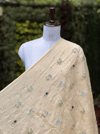 Embroidered 40gm Banarasi Chanderi Fabric
