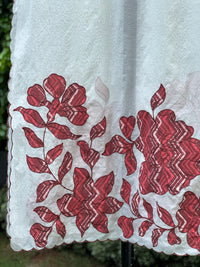Applique Embroidered  Chanderi Dupatta