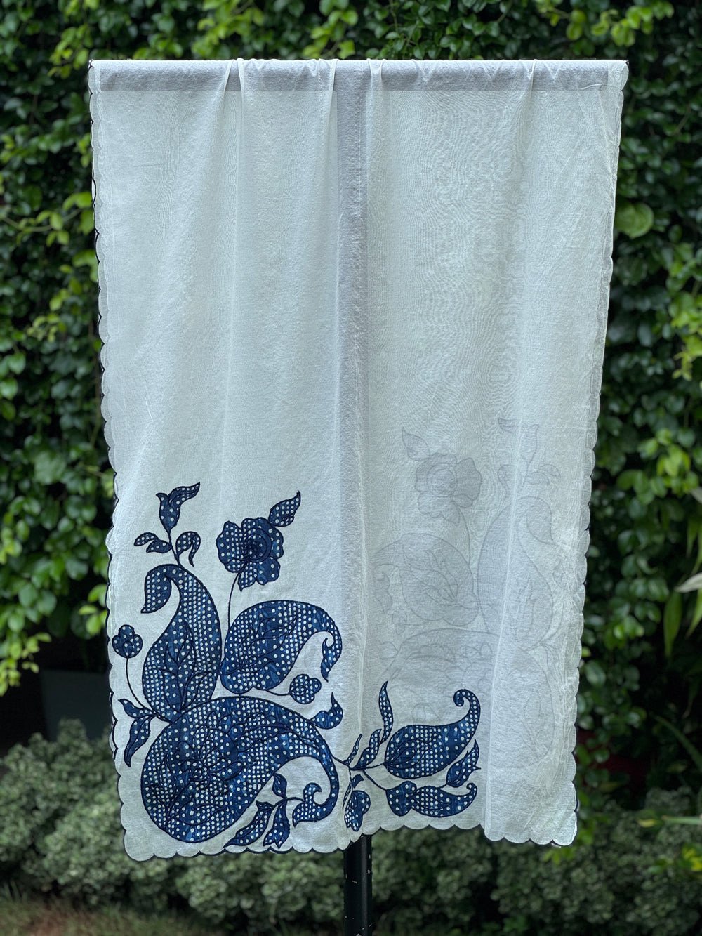 Applique Embroidered  Chanderi Dupatta