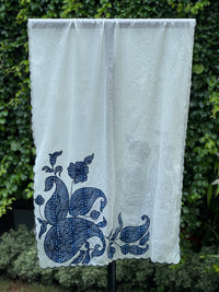 Applique Embroidered  Chanderi Dupatta