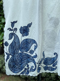 Applique Embroidered  Chanderi Dupatta