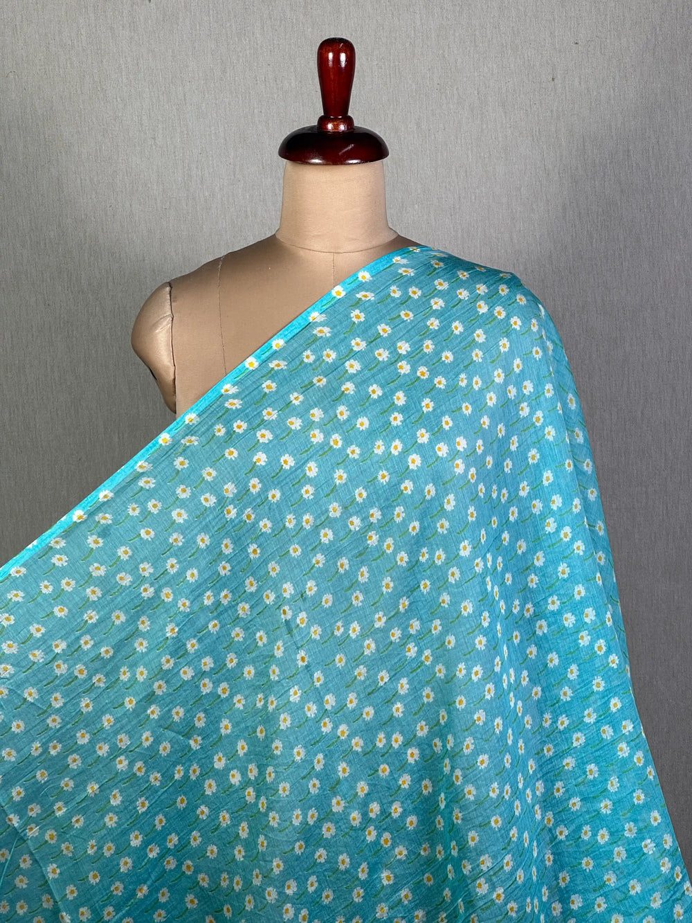 Printed Mul Chanderi Fabric