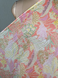 Printed Mul Chanderi Fabric