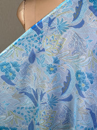Printed Mul Chanderi Fabric