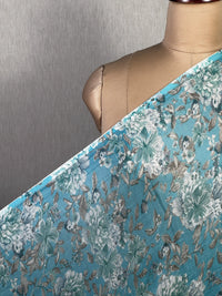 Printed Mul Chanderi Fabric