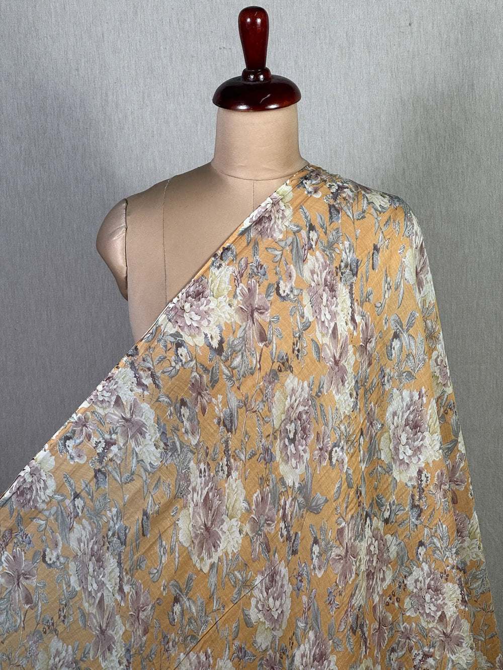 Printed Mul Chanderi Fabric