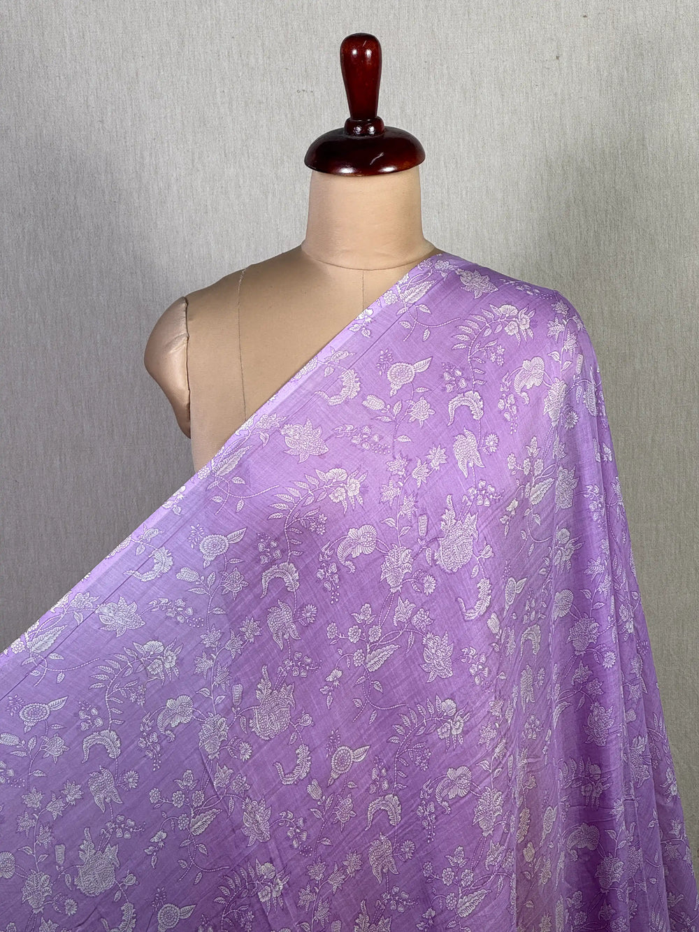 Printed Mul Chanderi Fabric