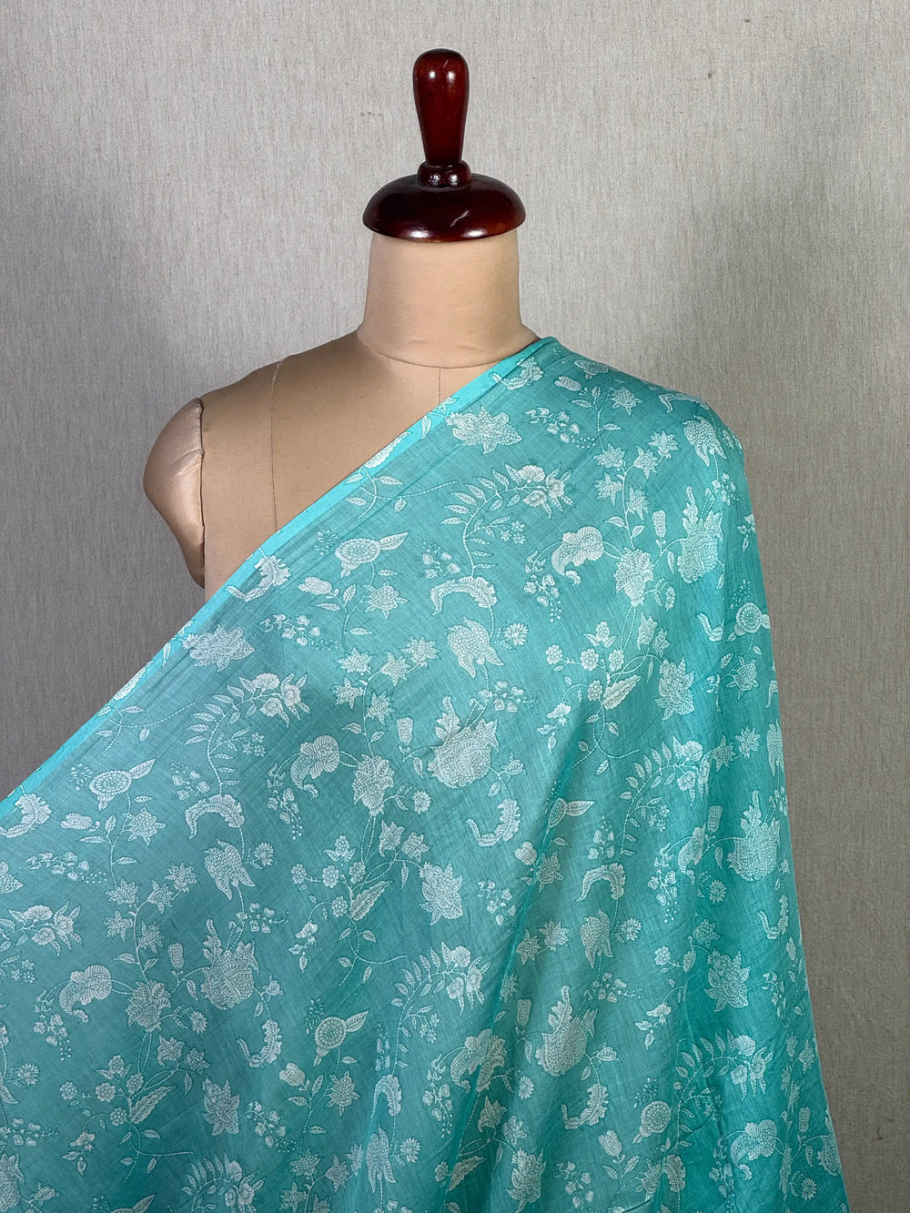 Printed Mul Chanderi Fabric