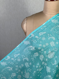 Printed Mul Chanderi Fabric