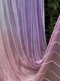 Pearl Line Embroidered 4D Silk Banarasi Chanderi Fabric