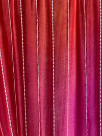 Pearl Line Embroidered 4D Silk Banarasi Chanderi Fabric