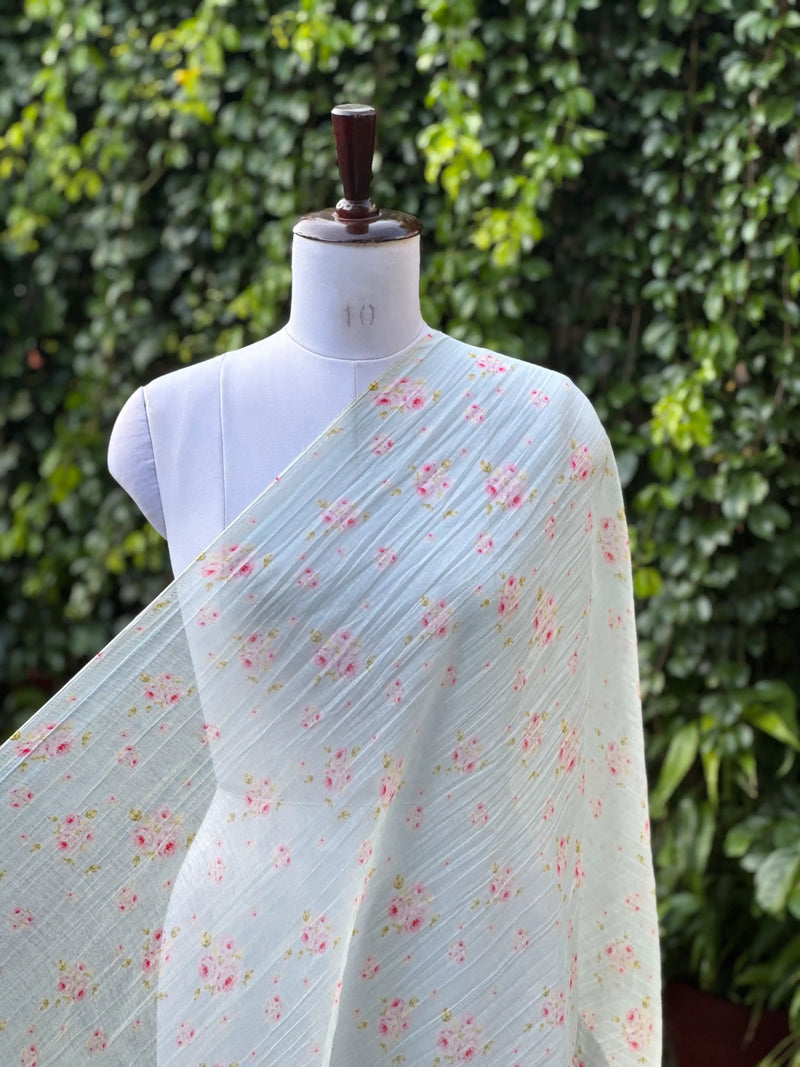 Digital Printed Mul Chanderi Fabric