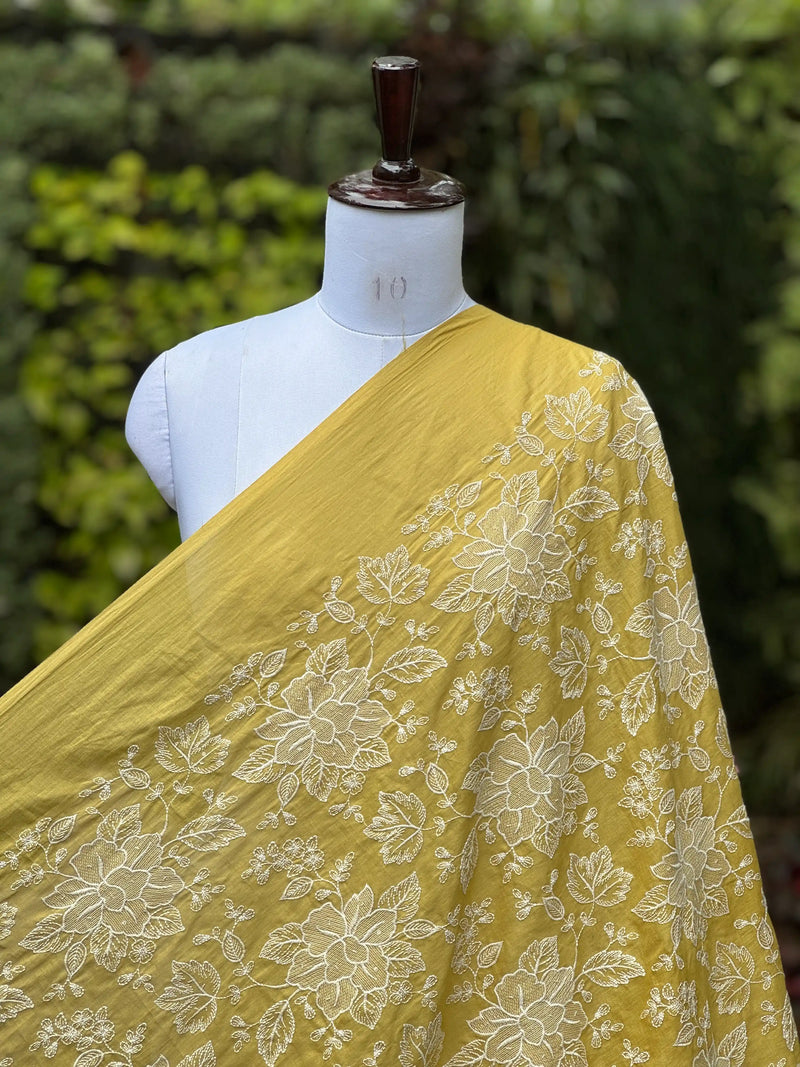 Embroidered  Mul Cotton Fabric