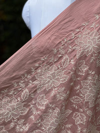 Embroidered  Mul Cotton Fabric