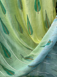 Block Printed 4D Banarasi Silk Chanderi Fabrics