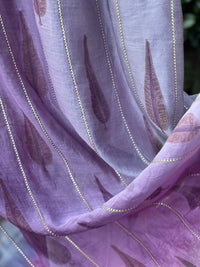 Block Printed 4D Banarasi Silk Chanderi Fabrics