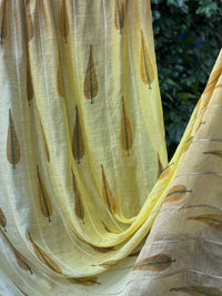 Block Printed 4D Banarasi Silk Chanderi Fabrics