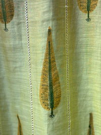 Block Printed 4D Banarasi Silk Chanderi Fabrics