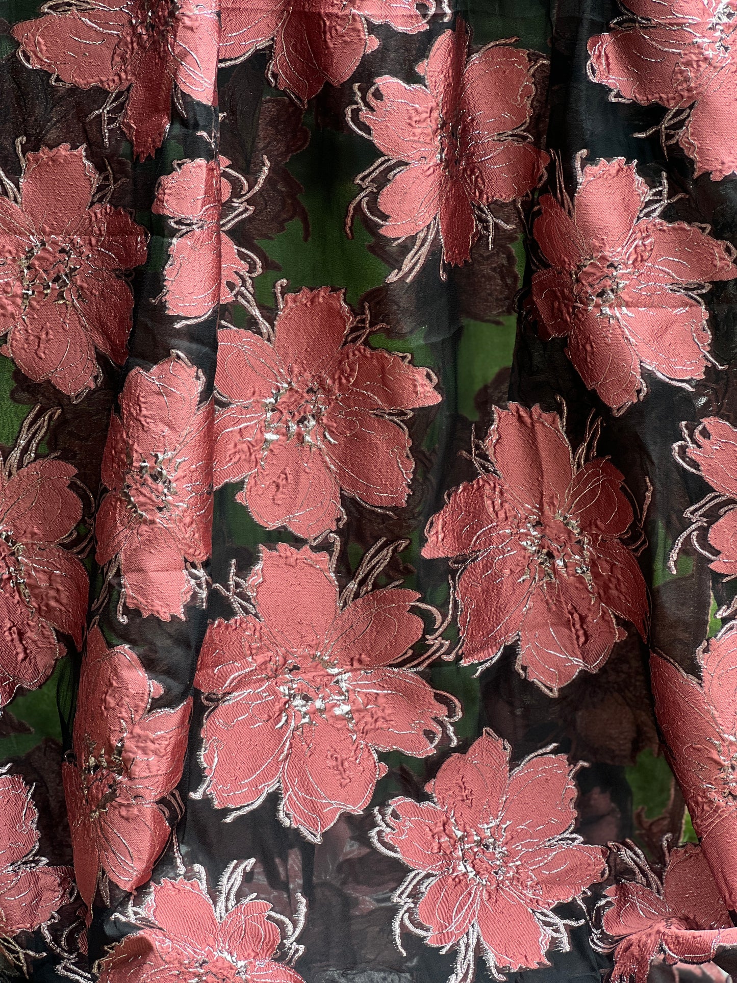 Imported Jacquard Organza Fabric