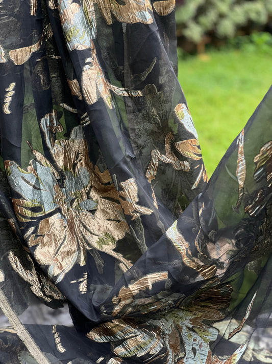 Imported Jacquard Organza Fabric