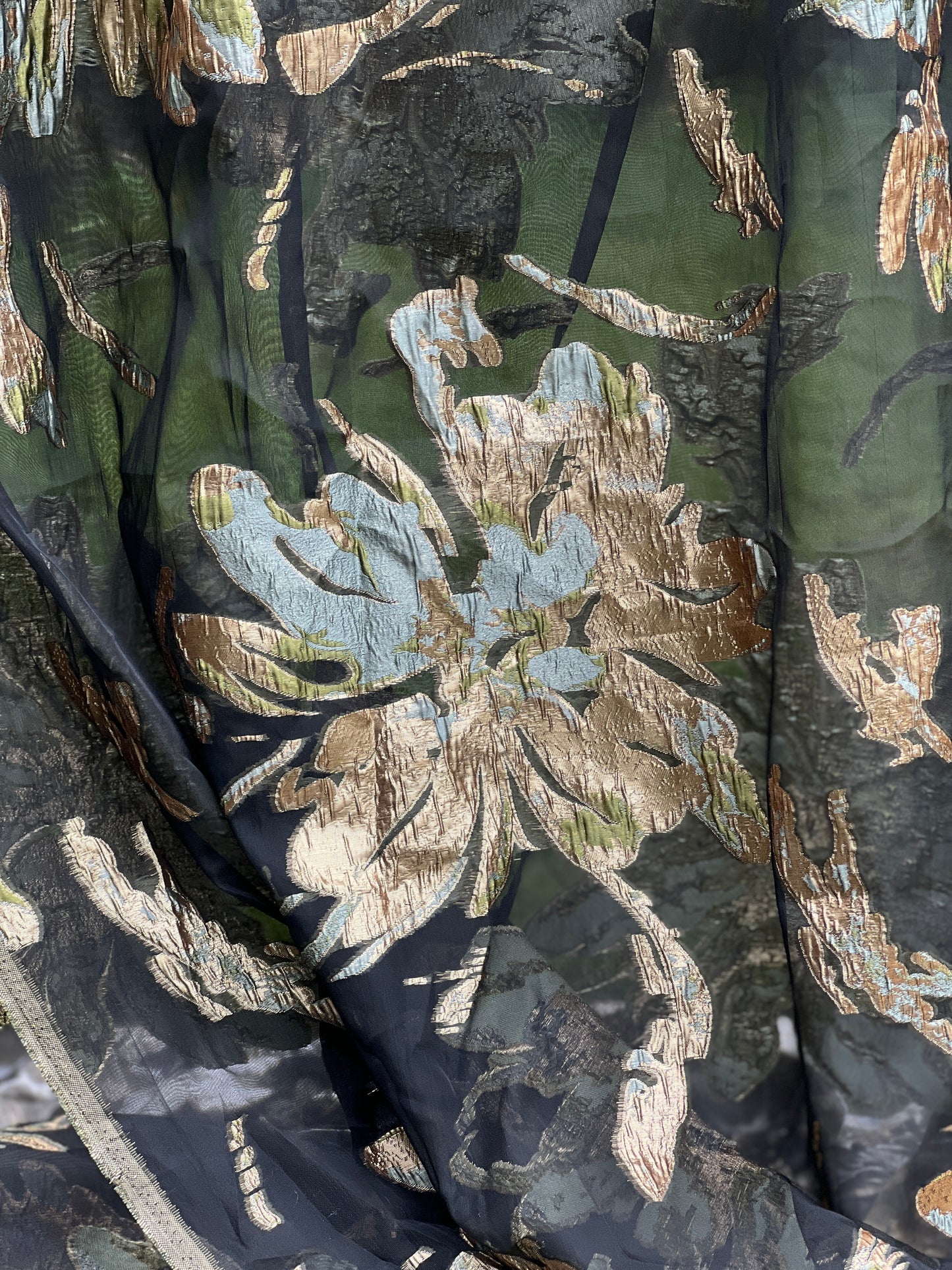 Imported Jacquard Organza Fabric