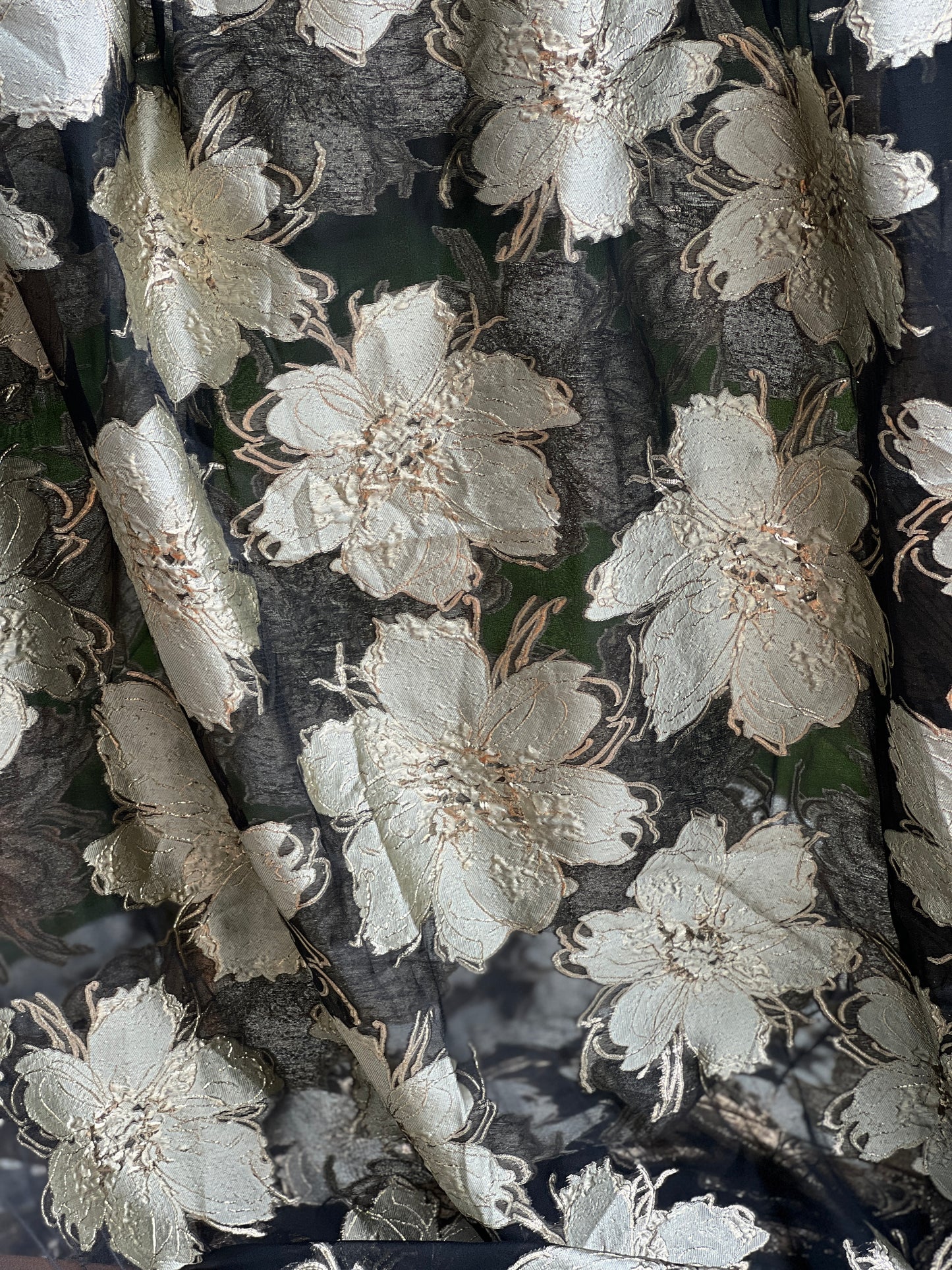 Imported Jacquard Organza Fabric