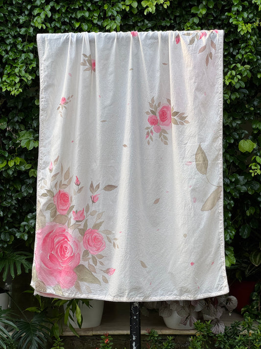 Hand Painted Mul Cotton Dupatta