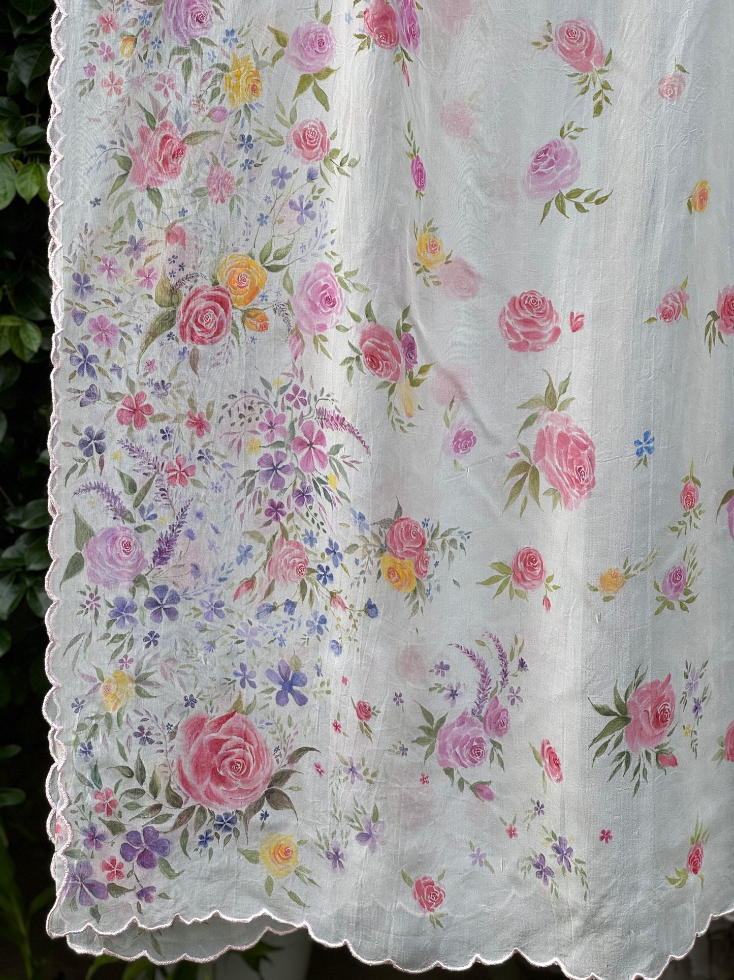 Hand Painted Organza Dupatta